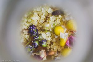 Kombucha mit Kamille und Blüten fermentiert