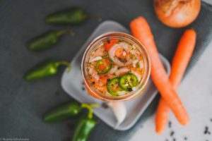 Würziger Karotten-Jalapeno-Mix 4 Wochen fermentiert