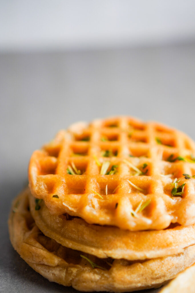Naanbrot-Waffeln